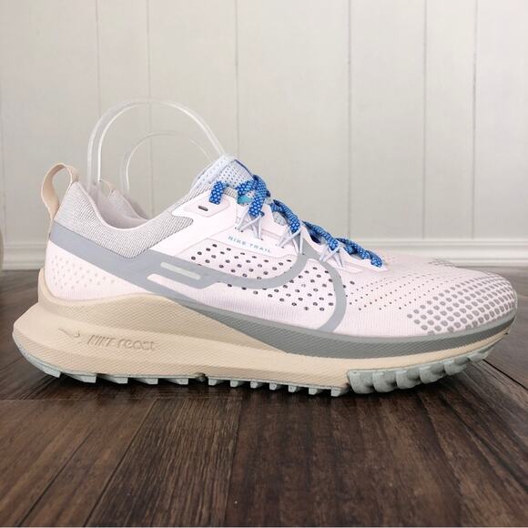 Nike React Pegasus Trail 4 Trail Running Shoe Sneaker Womens Size 10.5 Pink Grey - Picture 1 of 15